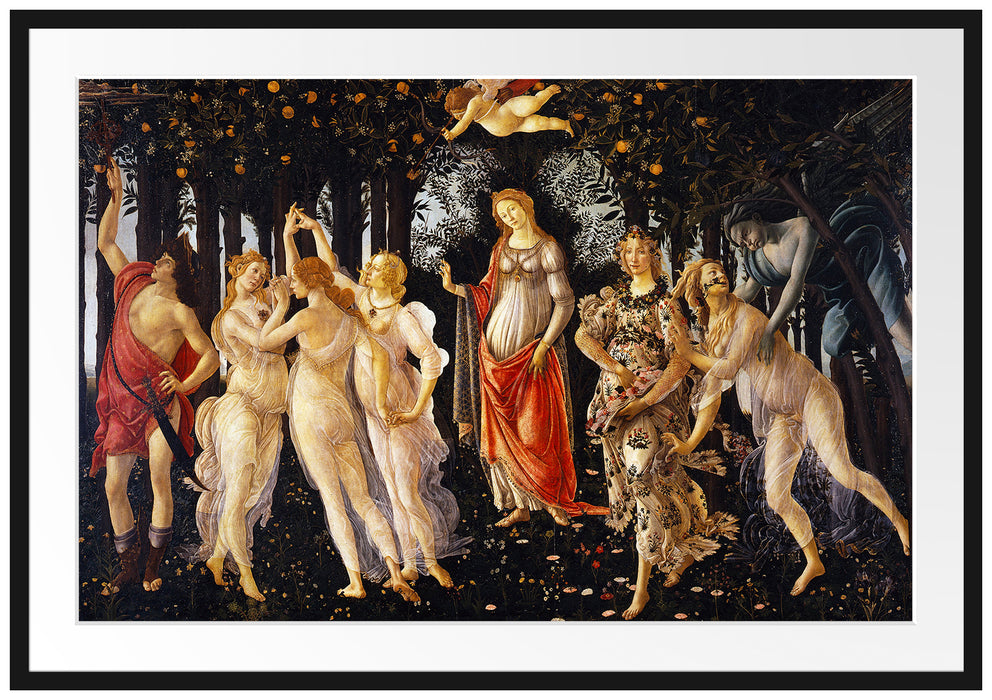 Sandro Botticelli - Frühling Primavera Passepartout Rechteckig 100
