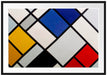 Theo van Doesburg - Kontra Komposition von Dissonanzen Passepartout Rechteckig 100