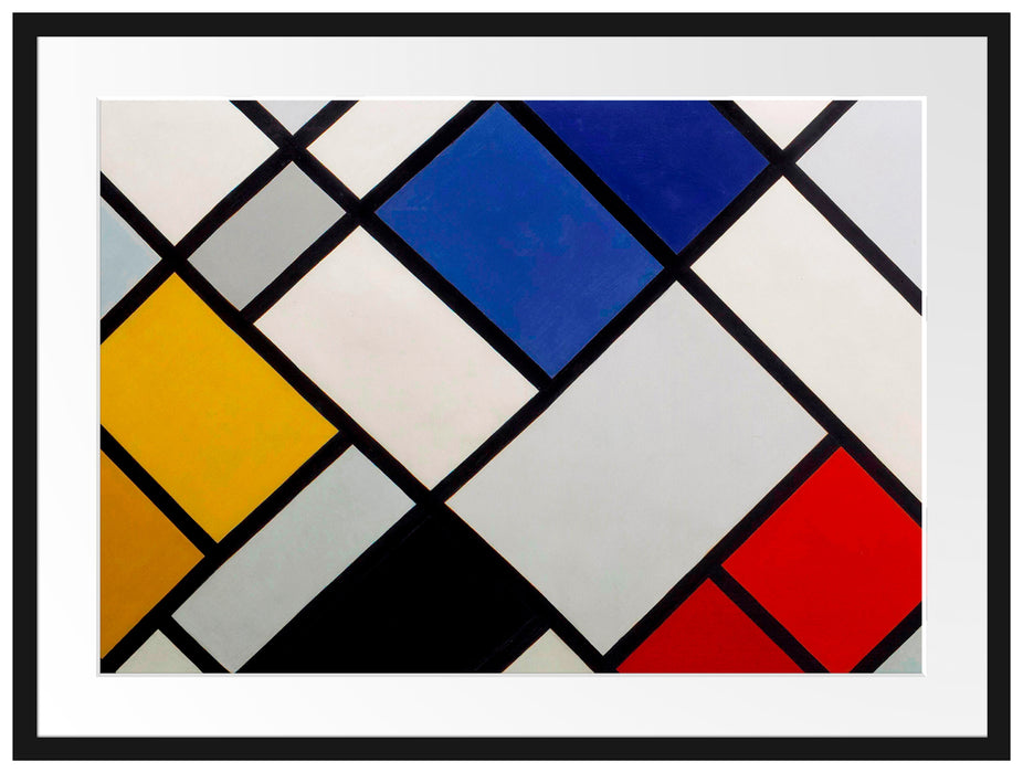 Theo van Doesburg - Kontra Komposition von Dissonanzen Passepartout Rechteckig 80