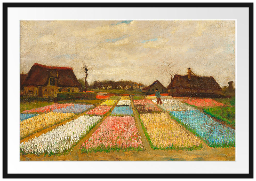 Vincent Van Gogh - Blumenbeete in Holland  Passepartout Rechteckig 100