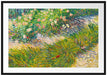 Vincent Van Gogh - Gras und Schmetterlinge  Passepartout Rechteckig 100