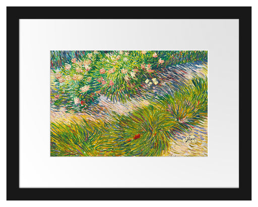 Vincent Van Gogh - Gras und Schmetterlinge  Passepartout Rechteckig 30