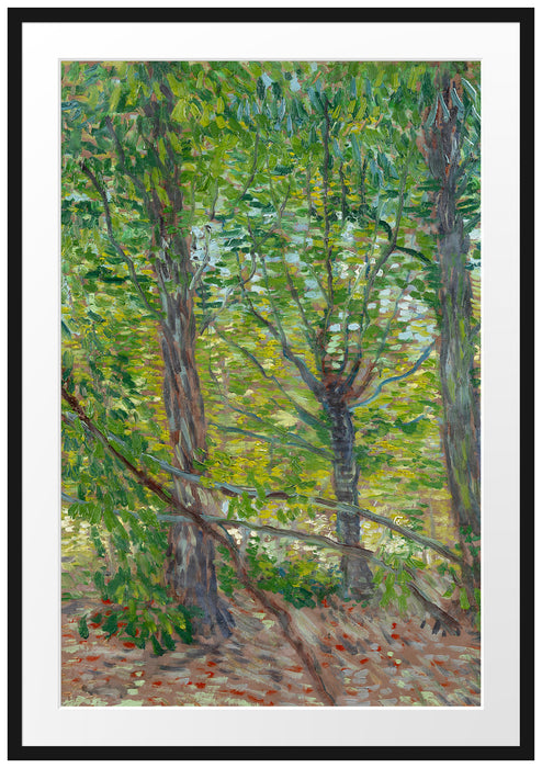Vincent Van Gogh - Bäume  Passepartout Rechteckig 100
