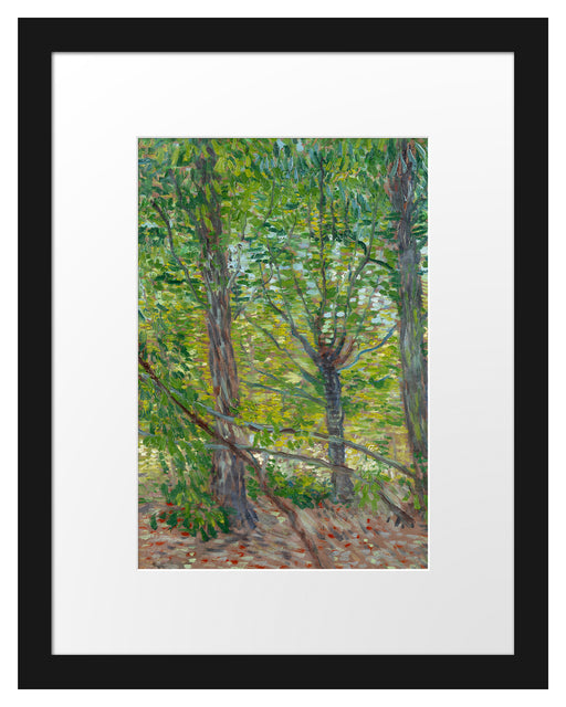 Vincent Van Gogh - Bäume  Passepartout Rechteckig 30