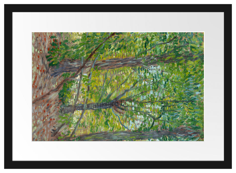Vincent Van Gogh - Bäume  Passepartout Rechteckig 40