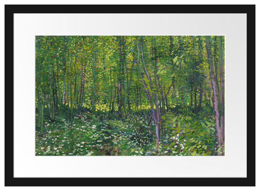 Vincent Van Gogh - Bäume und Unterholz  Passepartout Rechteckig 40