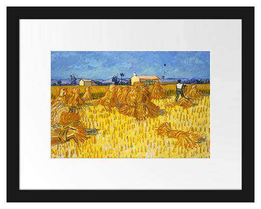 Vincent Van Gogh - Getreide-Ernte in der Provence  Passepartout Rechteckig 30
