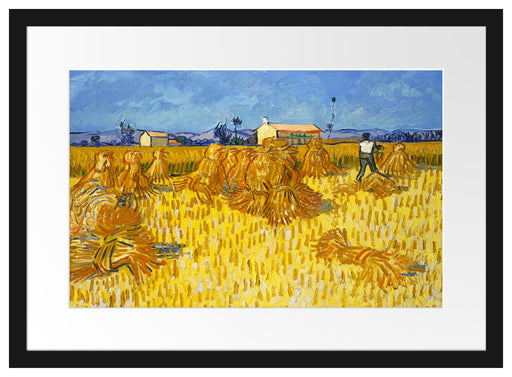 Vincent Van Gogh - Getreide-Ernte in der Provence  Passepartout Rechteckig 40