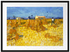 Vincent Van Gogh - Getreide-Ernte in der Provence  Passepartout Rechteckig 80