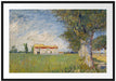 Vincent Van Gogh - Bauernhaus im Weizenfeld  Passepartout Rechteckig 100