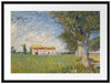 Vincent Van Gogh - Bauernhaus im Weizenfeld  Passepartout Rechteckig 80