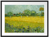 Vincent Van Gogh - Feld mit Blumen in der Nähe von Arle Passepartout Rechteckig 80