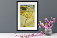 Vincent Van Gogh - Blühender kleiner Birnenbaum  Passepartout Dateil Rechteckig