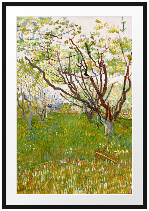 Vincent Van Gogh - Der blühende Obstgarten  Passepartout Rechteckig 100