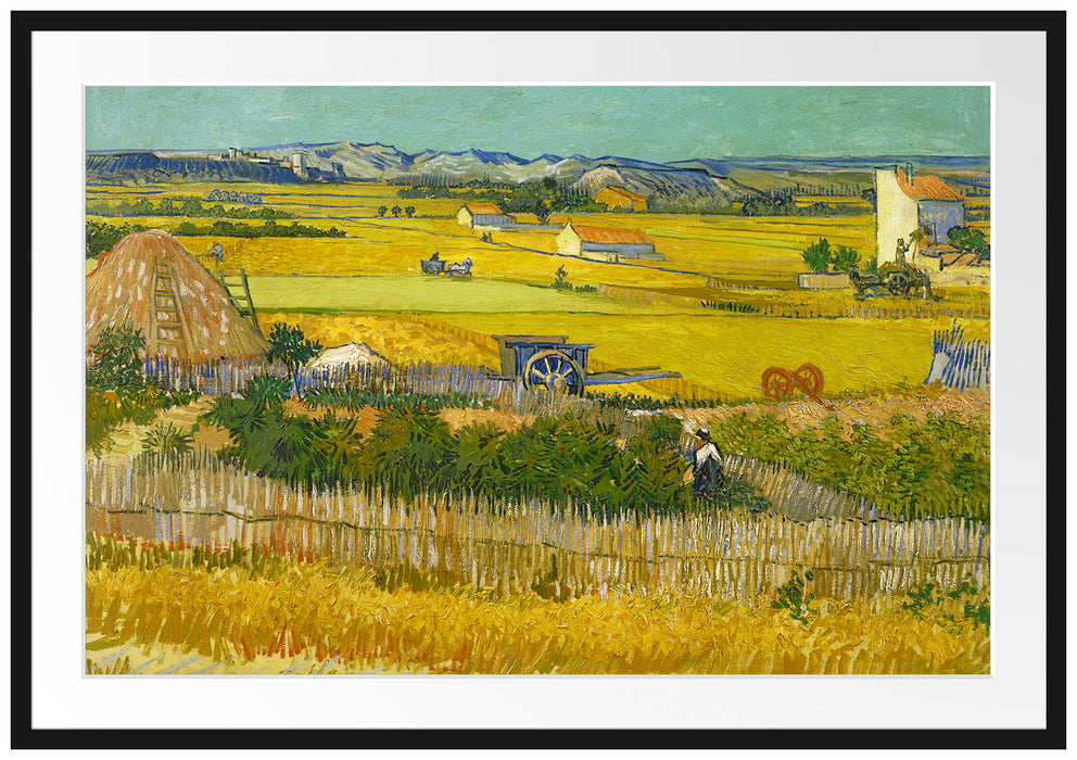 Vincent Van Gogh - Die Ernte  Passepartout Rechteckig 100