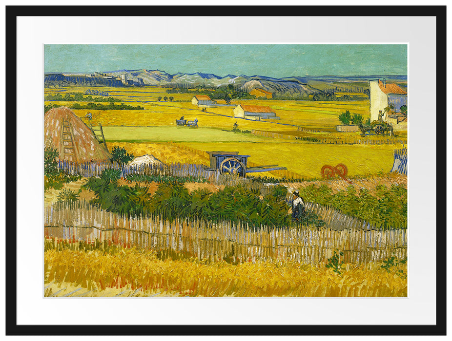 Vincent Van Gogh - Die Ernte  Passepartout Rechteckig 80