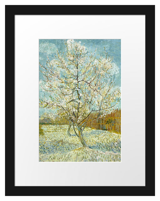 Vincent Van Gogh - Der pinke Pfirsischbaum  Passepartout Rechteckig 30