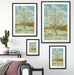 Vincent Van Gogh - Der pinke Pfirsischbaum  Passepartout Wohnzimmer Rechteckig