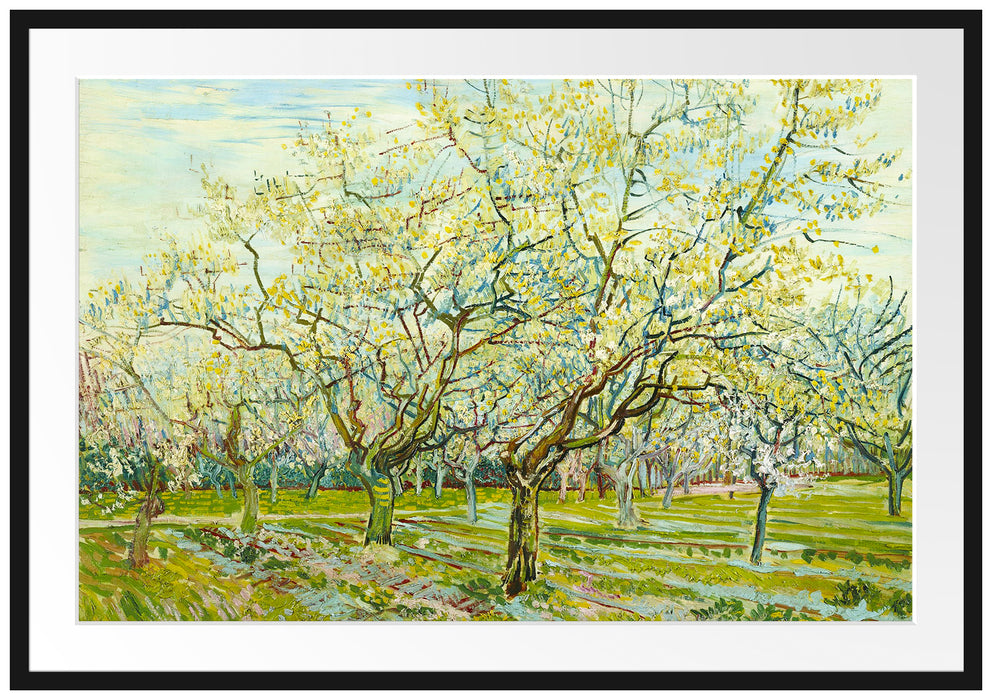 Vincent Van Gogh - Der weiße Obstgarten  Passepartout Rechteckig 100