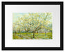 Vincent Van Gogh - Der weiße Obstgarten  Passepartout Rechteckig 30
