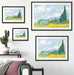 Vincent Van Gogh - Weizenfeld mit Zypressen  Passepartout Wohnzimmer Rechteckig