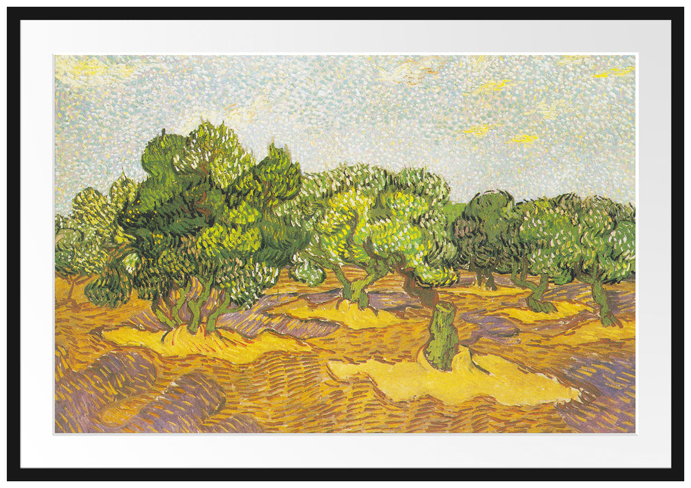 Vincent Van Gogh - Oliven-Bäume II  Passepartout Rechteckig 100