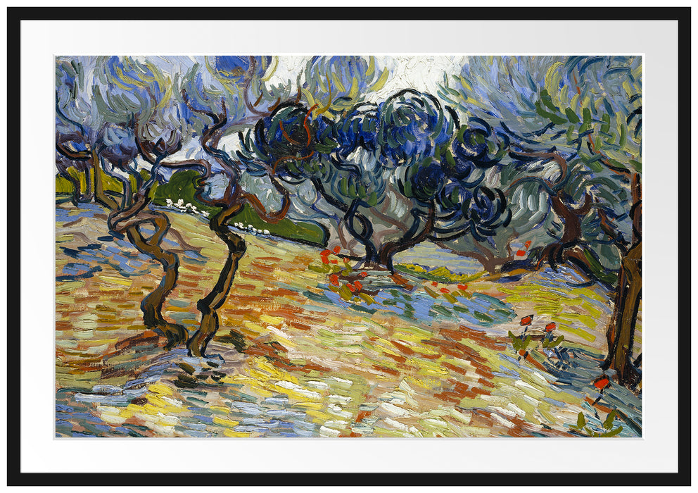 Vincent Van Gogh - Oliven-Bäume  Passepartout Rechteckig 100