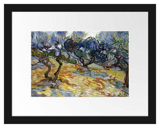 Vincent Van Gogh - Oliven-Bäume  Passepartout Rechteckig 30