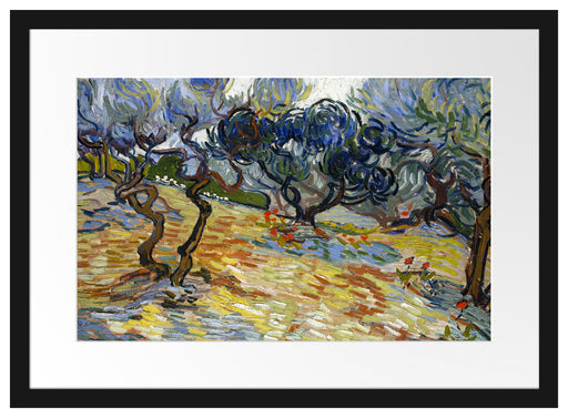Vincent Van Gogh - Oliven-Bäume  Passepartout Rechteckig 40
