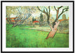 Vincent Van Gogh - Blühende Obstgärten Blick auf Arles Passepartout Rechteckig 100