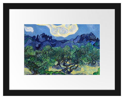 Vincent Van Gogh - Die Oliven-Bäume  Passepartout Rechteckig 30