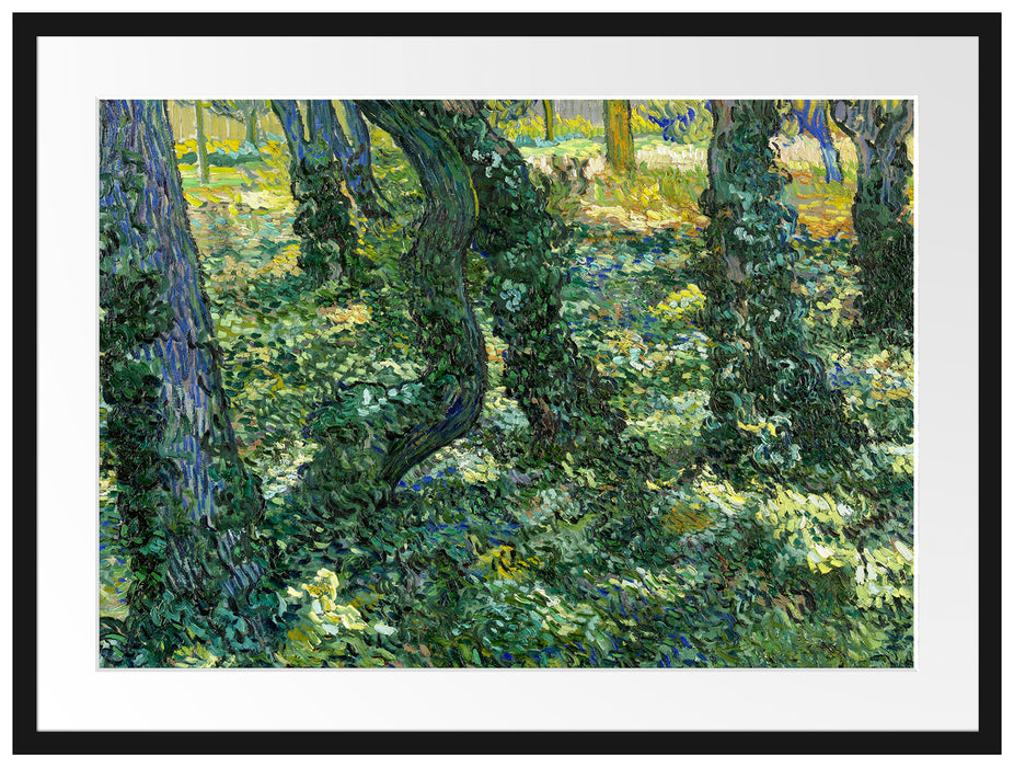 Vincent Van Gogh - Unterholz  Passepartout Rechteckig 80