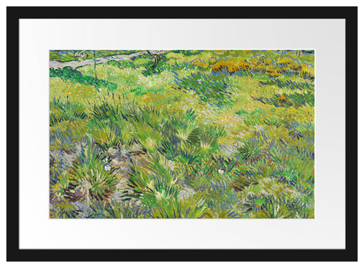 Vincent Van Gogh - Hohes Gras mit Schmetterlingen  Passepartout Rechteckig 40