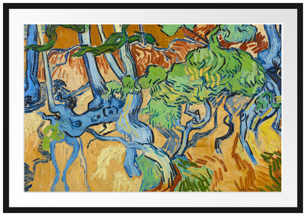 Vincent Van Gogh - Baumwurzeln  Passepartout Rechteckig 100