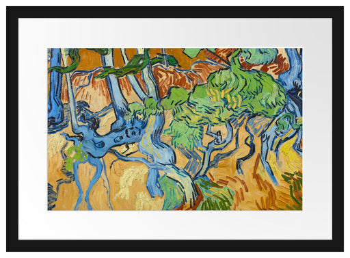 Vincent Van Gogh - Baumwurzeln  Passepartout Rechteckig 40