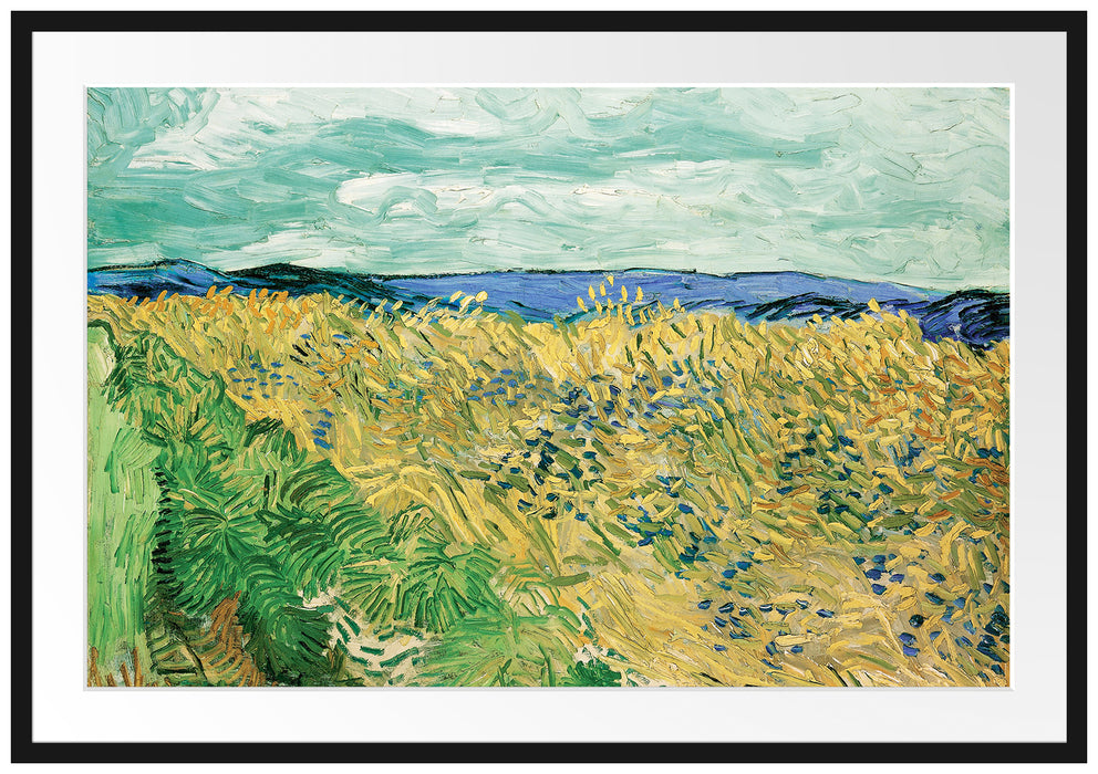 Vincent Van Gogh - Weizenfeld mit Kornblumen  Passepartout Rechteckig 100