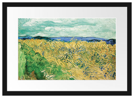 Vincent Van Gogh - Weizenfeld mit Kornblumen  Passepartout Rechteckig 40