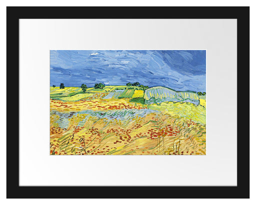 Vincent Van Gogh - Weizenfeld mit stürmischem Himmel  Passepartout Rechteckig 30