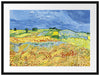 Vincent Van Gogh - Weizenfeld mit stürmischem Himmel  Passepartout Rechteckig 80