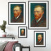 Vincent Van Gogh - Selbstbildnis  Passepartout Wohnzimmer Rechteckig