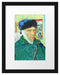 Vincent Van Gogh - Selbstportrait mit bandagiertem Ohr Passepartout Rechteckig 30
