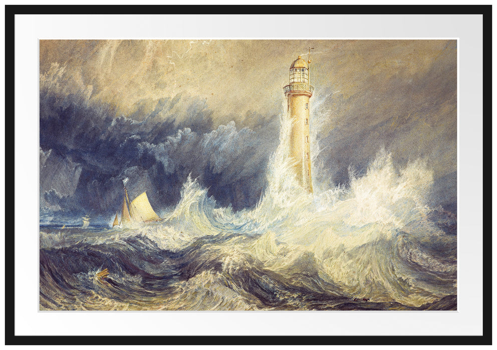 William Turner - Bell Rock Lighthouse  Passepartout Rechteckig 100