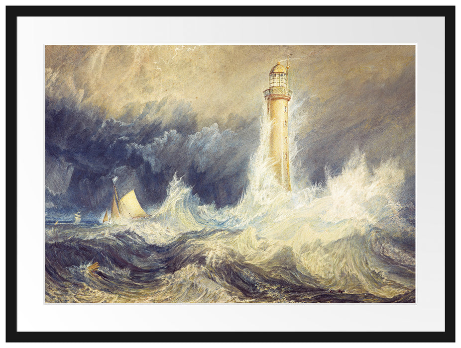 William Turner - Bell Rock Lighthouse  Passepartout Rechteckig 80