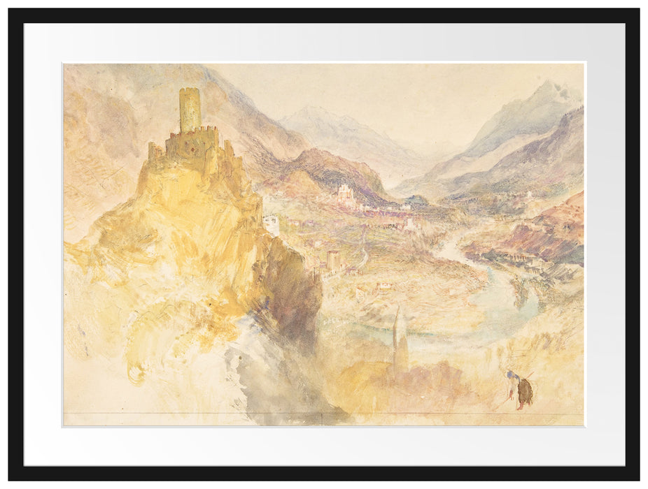 William Turner - Chatel Argent and the Val d'Aosta from Passepartout Rechteckig 80