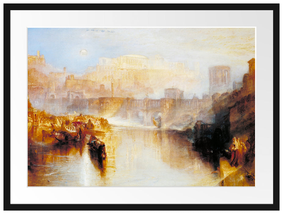 William Turner - Agrippina Landing with the Ashes of Ge Passepartout Rechteckig 80