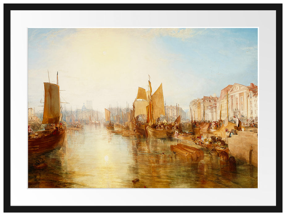 William Turner - The Harbor of Dieppe Passepartout Rechteckig 80