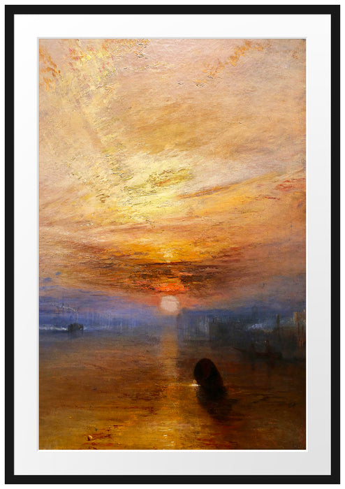 William Turner - The fighting Temeraire tugged to her l Passepartout Rechteckig 100