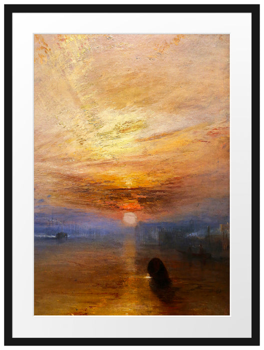 William Turner - The fighting Temeraire tugged to her l Passepartout Rechteckig 80