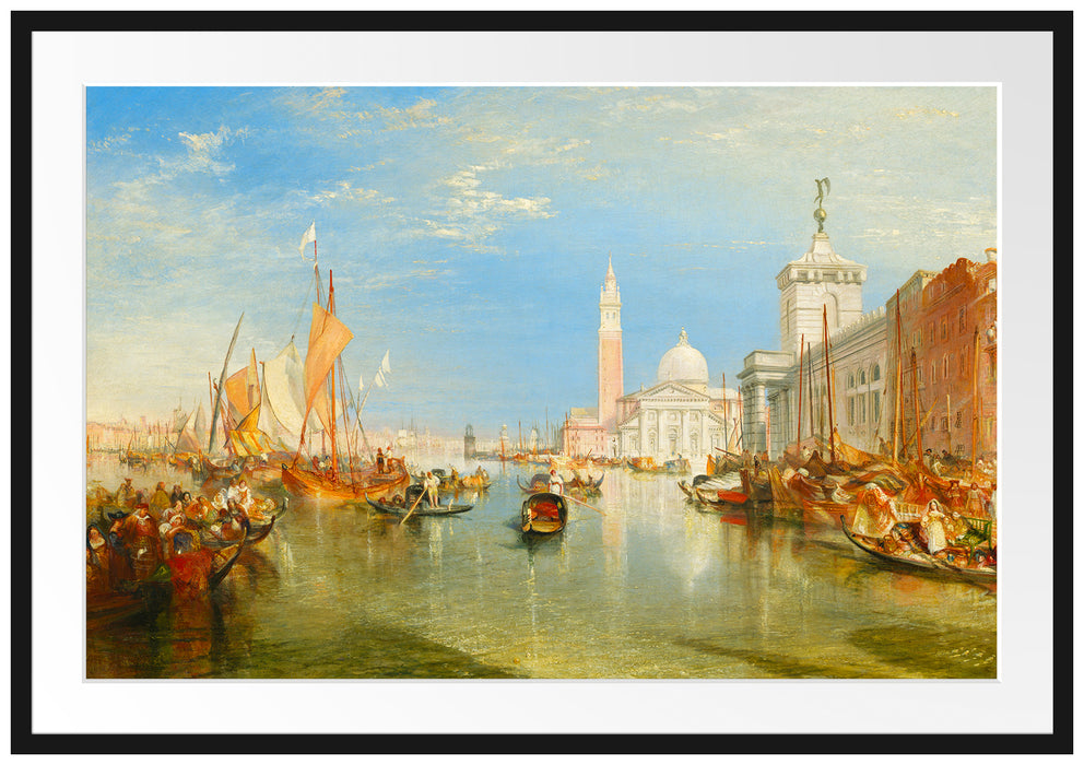 William Turner - Venice: The Dogana and San Giorgio Mag Passepartout Rechteckig 100