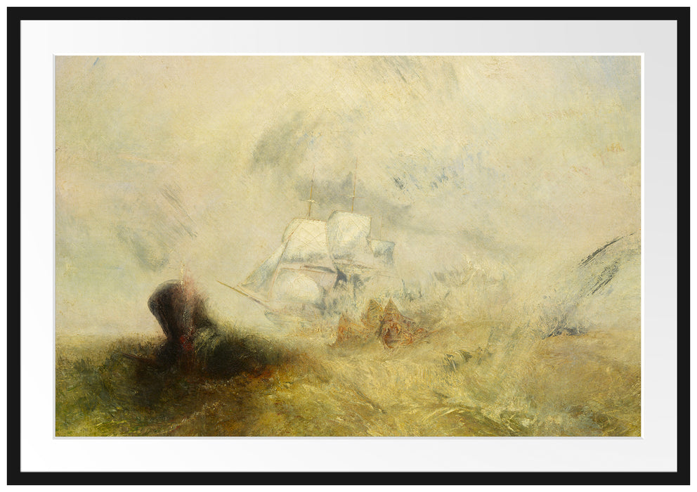 William Turner - Whalers Expressionismus Passepartout Rechteckig 100